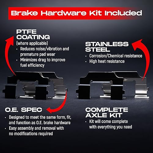 Rear Rotors W/Metallic Pads Geomet OE Brakes (Fits: XG300 XG350 Sonata Optima) E - Foto 2