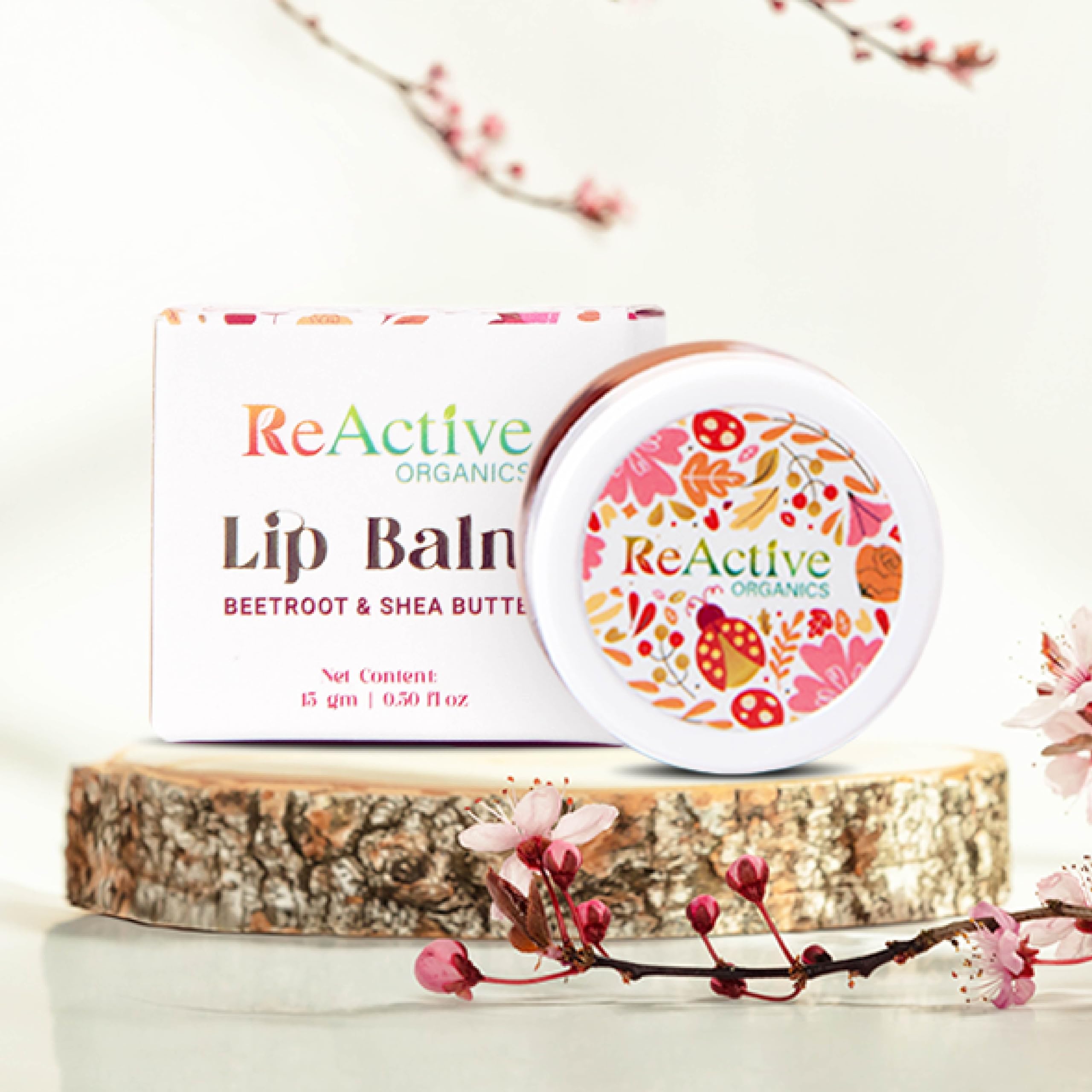 Lip Balm & Cheek Tint | Natural Ingredients - Beetroot | Shea Butter - 15 gm