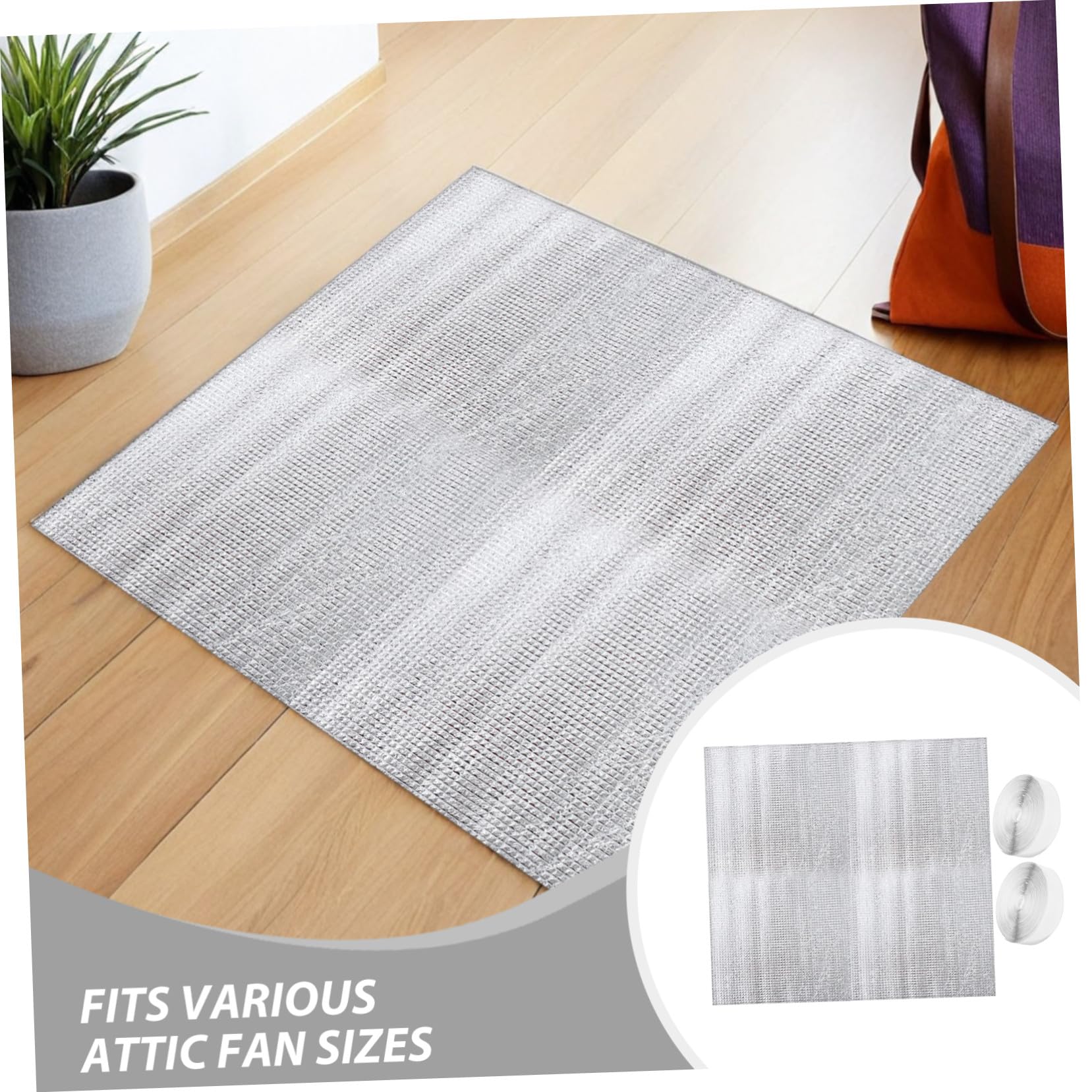 Copertura Ventilatore Soffitta Isolata in Alluminio Argento 2 Set | Copertura Ventilatore Sottotetto Isolata, Coperture per Sfiato e Aerazione, Festa Estiva