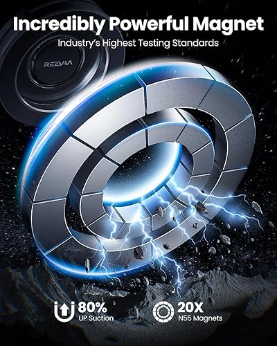 Miniatura 8 de REEVAA Soporte de coche MagSafe para iPhone 17 [potencia magnética más fuerte] Soporte magnético para teléfono para ventilación de automóvil,