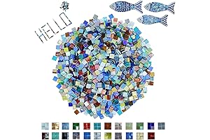 500g/1.1lb 23 Colors Glass Mosaic Tiles: Perfect for DIY