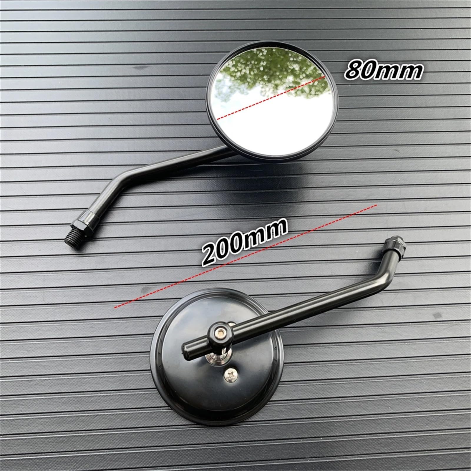Espejos Moto Homologados Espejos Retrovisores Universales Redondos Retro Modificados Moto Para Cafe Racer Espejo Retrovisor Lateral Para Motocicleta Con Tornillos 10 Mm Geevorks(Chrome)