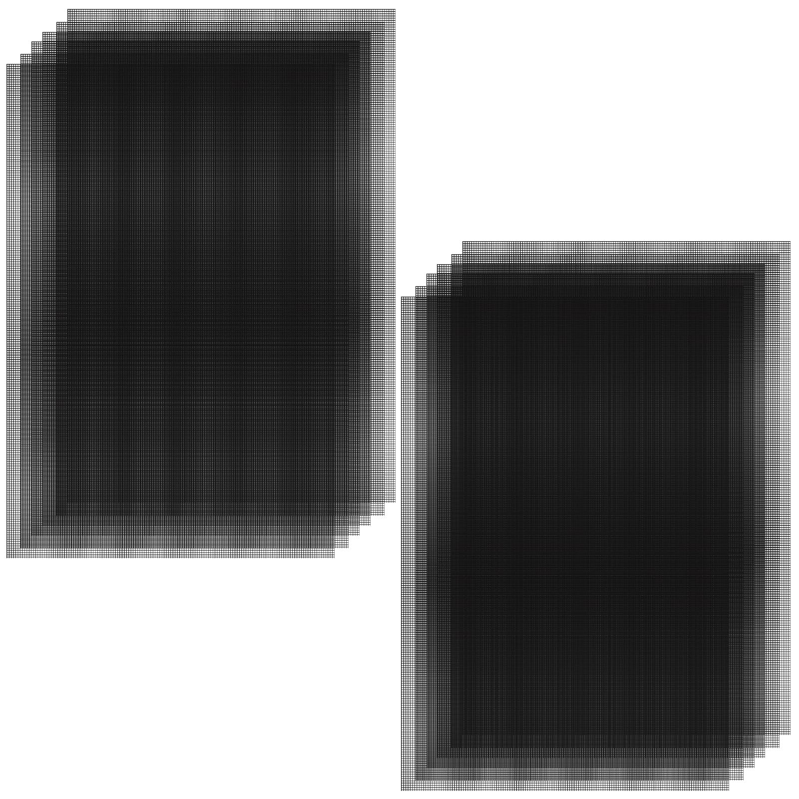 guduling 30pcs Flower Pot Hole Mesh Pad, Fine Mesh for Plant Pots, 11.8 X 7.8 In Plant Pot Mesh Drainage, Substrate Barrier, Bonsai Meshs Hole Screens Gasket Keep Soil from Flowing Away (Black