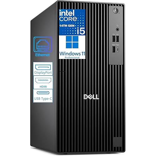 Dell Tower Desktop Computers (Next Gen OptiPlex), 14th Gen Intel 14-Core i5-14500 up to 5.0GHz, 16GB DDR5 RAM, 512GB PCIe SSD, Type-C, HDMI + 1 DisplayPort, Windows 11 Pro