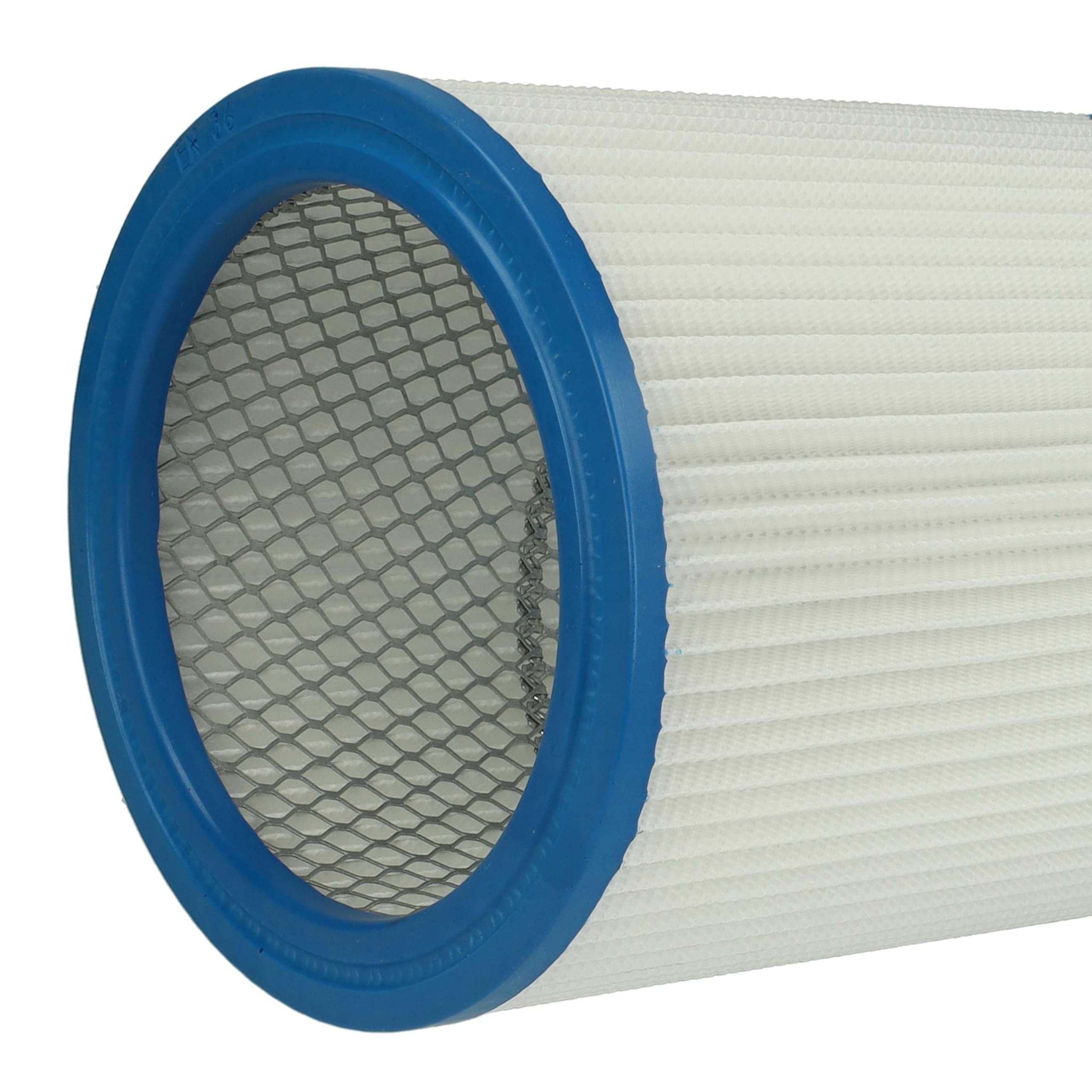 vhbw 4x Filtro plisado compatible con Fein Dustex 40, 25 aspiradora - blanco lavable