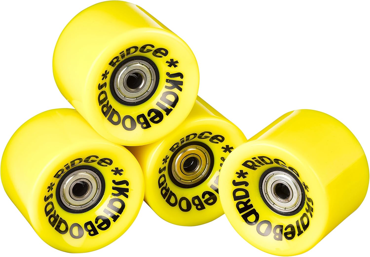 Ridge Skateboards 27 Inch Big Brother Retro Cruiser Skateboard - UK Manufactured, Pink-Yellow