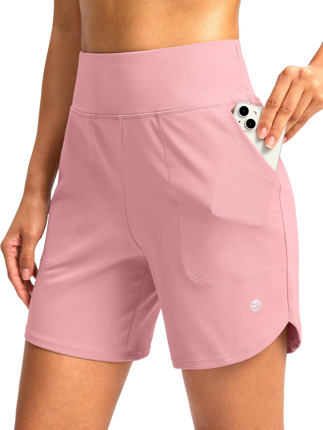 G Gradual Women’s Athletic Shorts 6″ High Waisted Stretchy Bermuda Shorts for Women Quick Dry Summer Casual Shorts