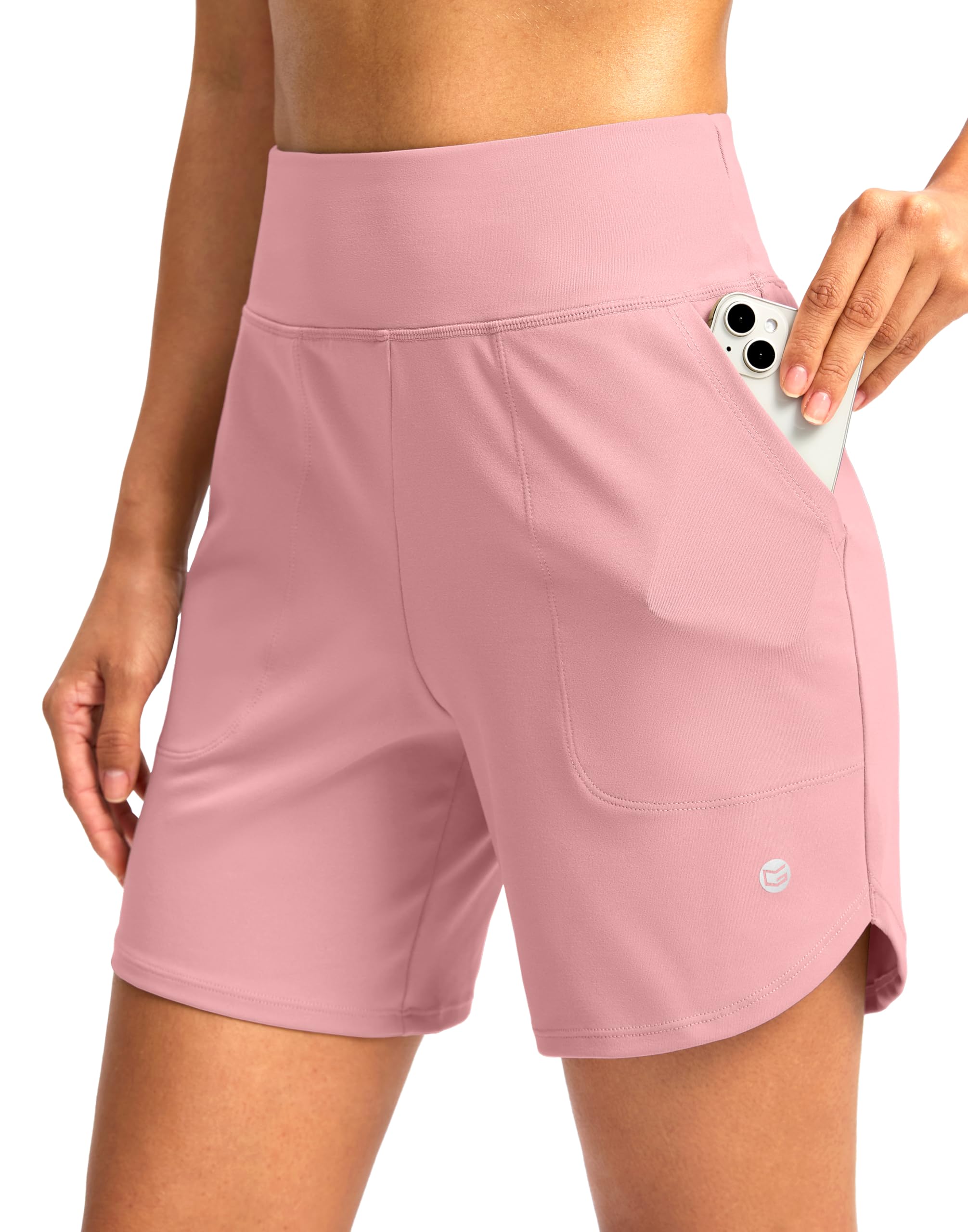 G Gradual Women's Athletic Shorts 6" High Waisted Casual Shorts for Women
