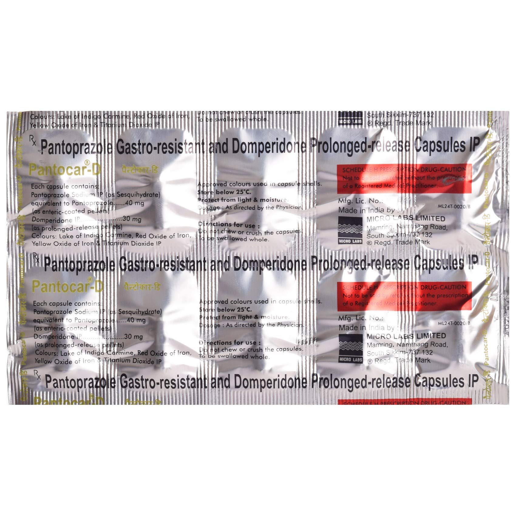 Pantocar-D - Strip of 10 Capsules