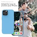 YATWIN Silicone Back Case for iPhone 15 Pro Max, Soft-Touch Phone Back Cover for Apple iPhone 15 Pro Max - Sky Blue gallery image