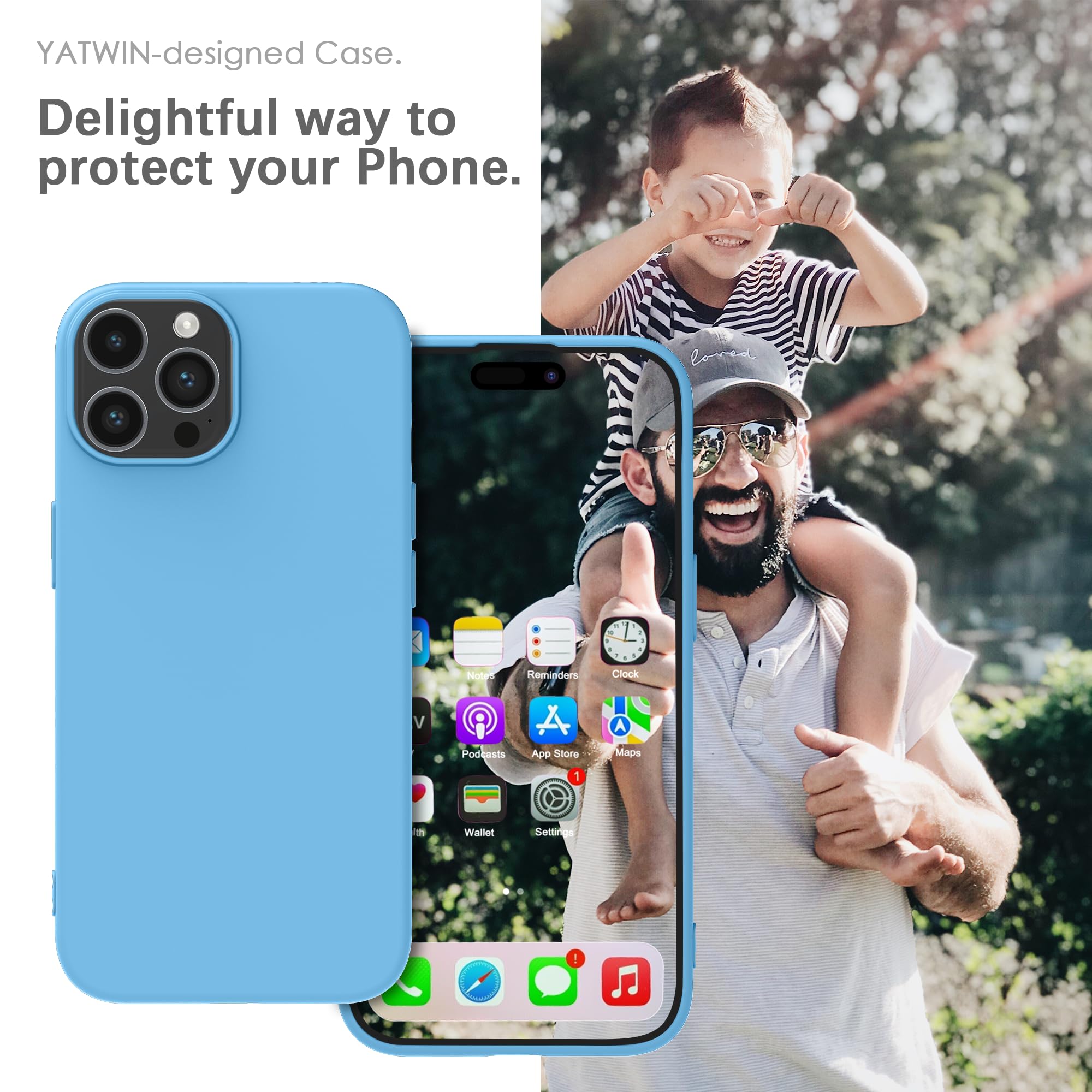 YATWIN Silicone Case for iPhone 13 Pro, Soft-Touch, Shockproof, DustProof - Image 2