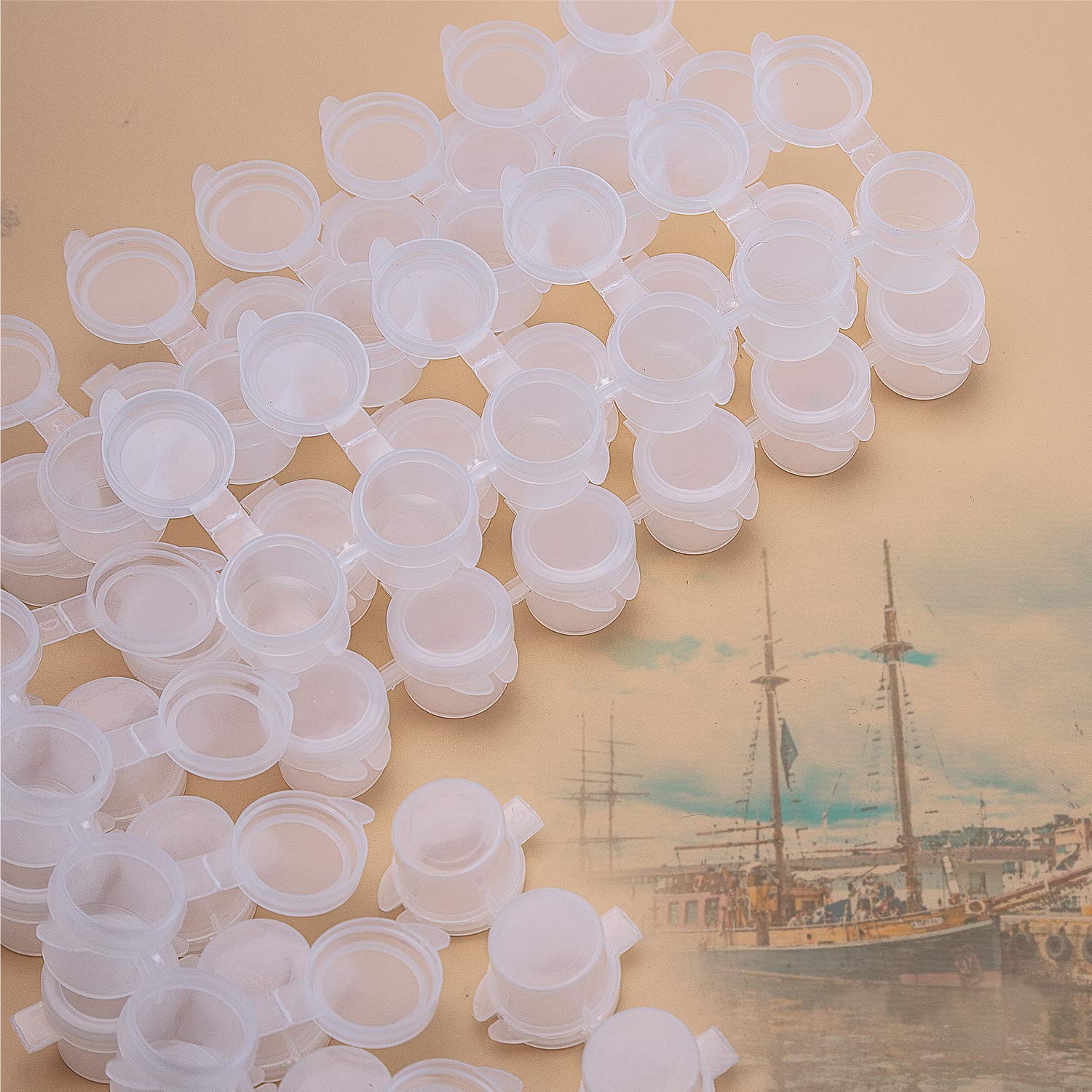 10 Pièces Anti-déversement Tasses De Peinture Et Pinceaux Ensemble Pot De Peinture Avec O 470750