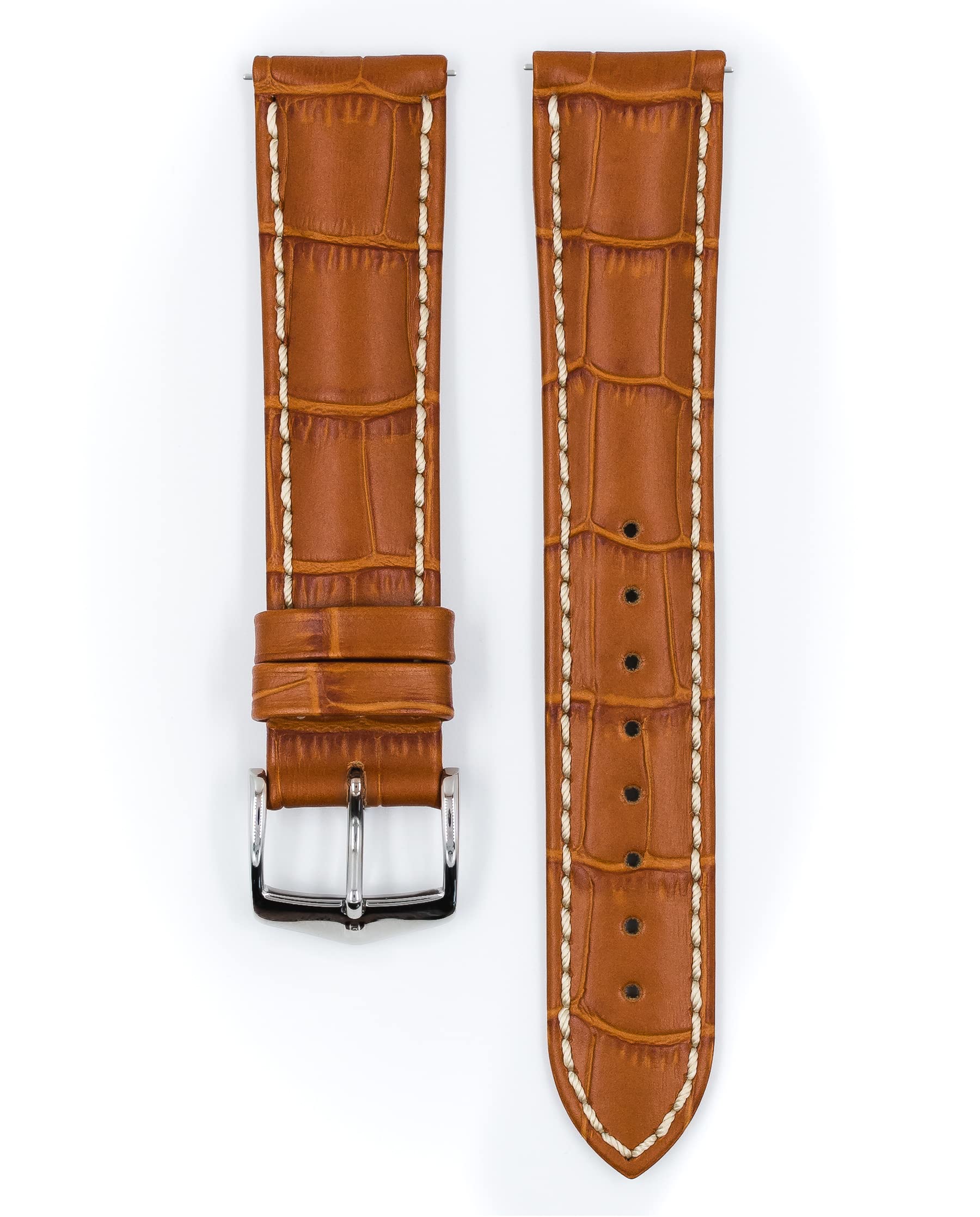 HIRSCH Pasek do zegarka unisex Alligator Style model Modena 22 mm,