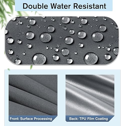 Miniatura 4 de HAVARGO Cojines de asiento para exteriores, cojines de asiento de patio, 18.5 x 16 pulgadas, impermeables, 1500H, resistentes a la decoloración,