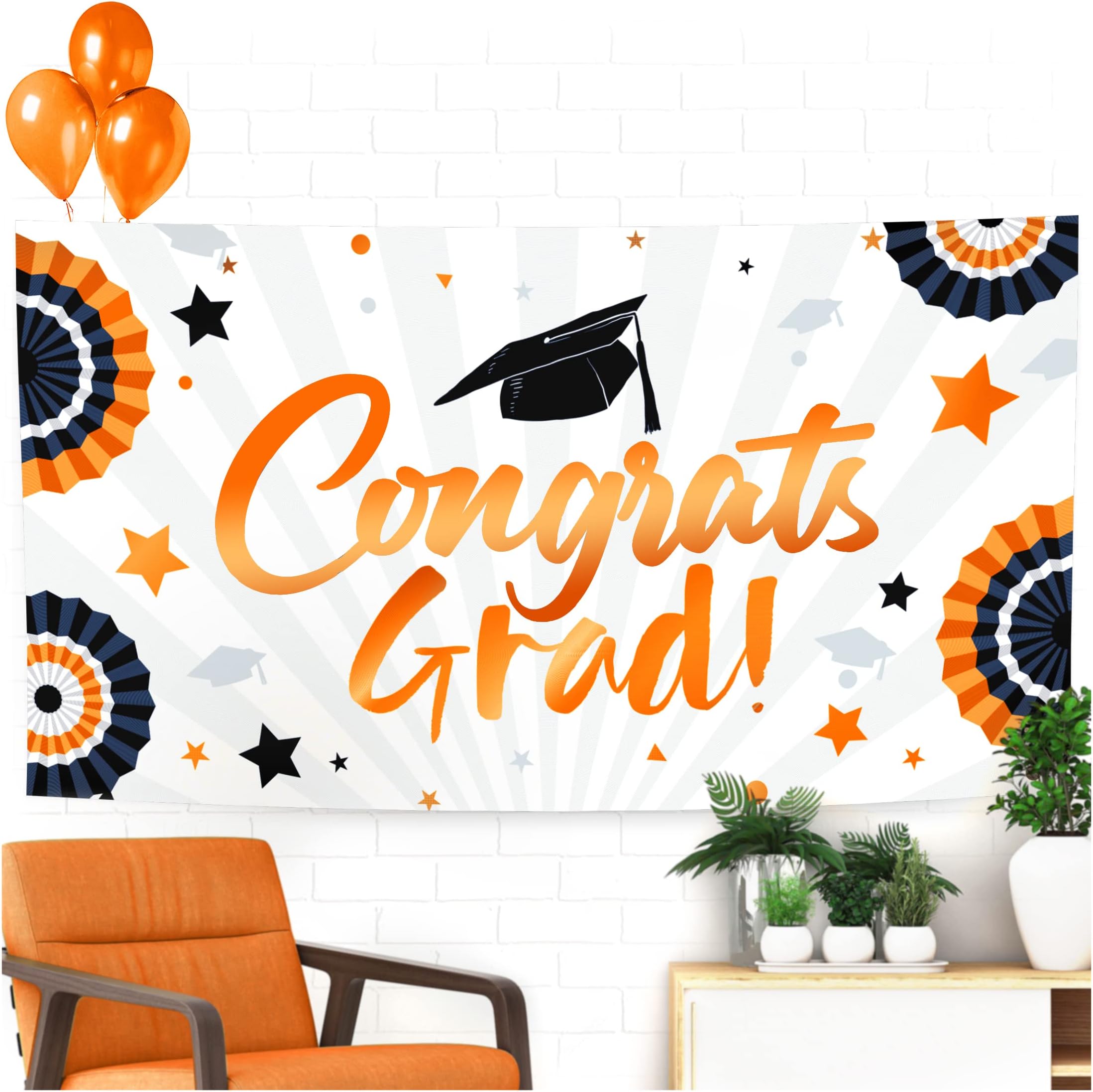 Graduation Banner 2022 - Graduation Decorations 2022 - Graduation Party Supplies 2022 - Large 71” x 40” Graduation Backdrop 2022 Decor - Congrats Grad Banners Yard Sign - Car Decorations for Parade