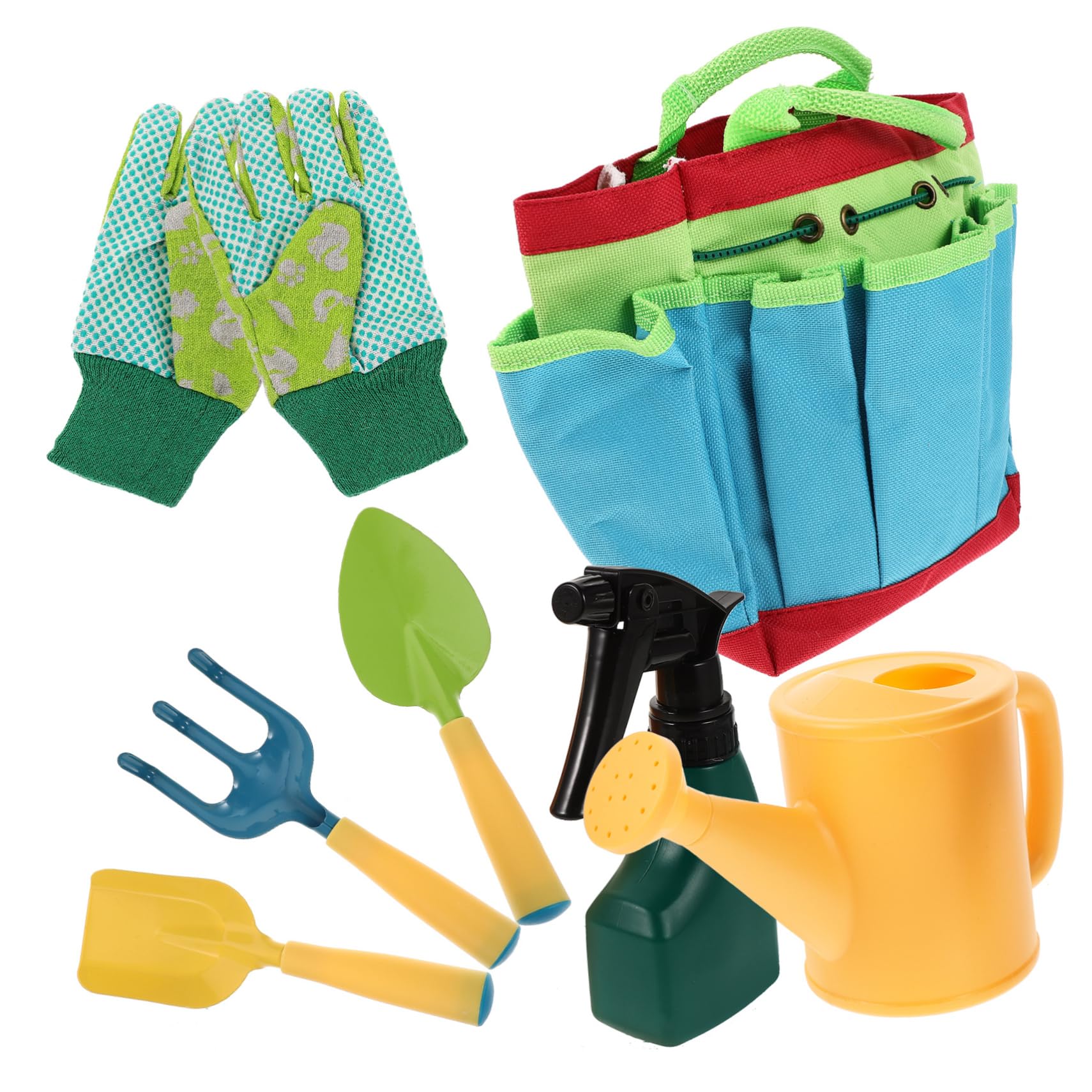 Gogogmee Kids Gardening Set Shovel Rake Trowel 5 Pieces Mini Tool Set Perfect for Children's