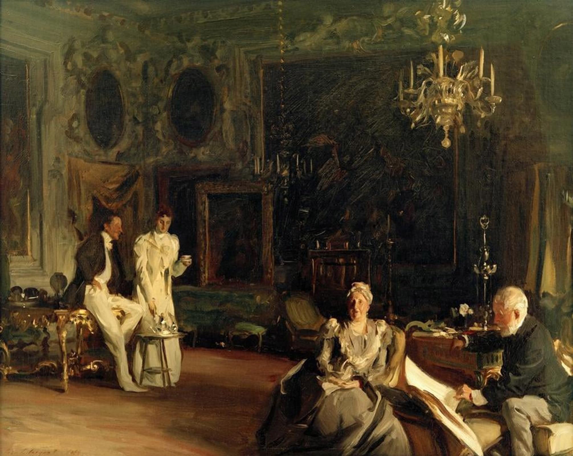 POSTERIIk Famous Animal Posters Vintage Picture an Interior in by John Singer Sargent Modern Wall Decor for Home Decor 60x90cm