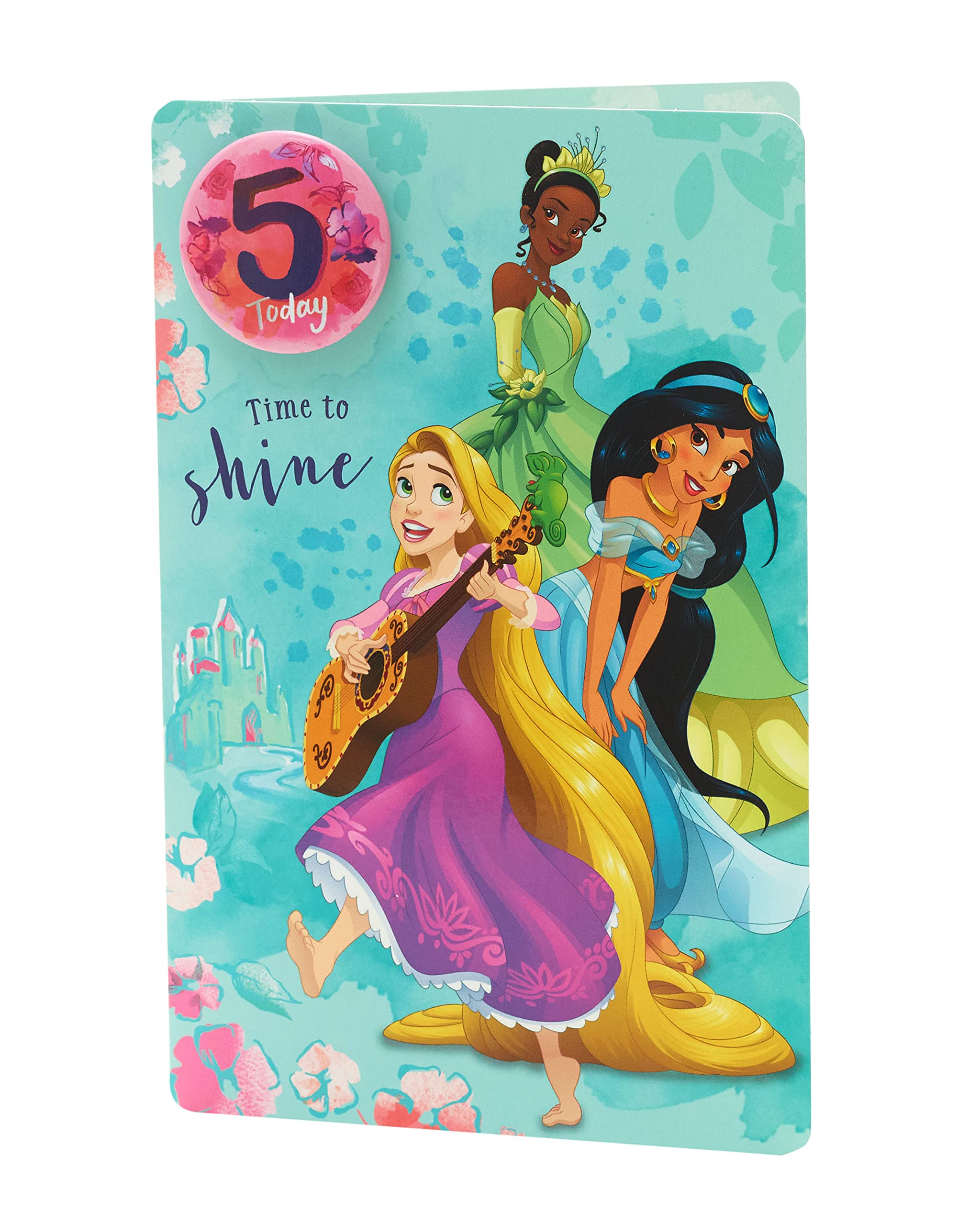Amazon.com : UK Greetings Disney Princess Girls 5th Birthday