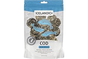 Icelandic+ Cod Skin Rolls Dog Treat 3-oz Bag