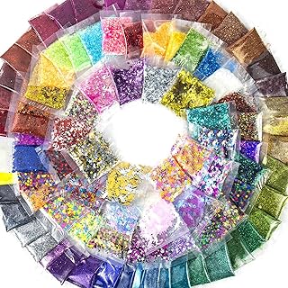 Horizon Group USA Assorted Glitter Pack - 90 Pieces, Fine, Neon, Shapes,...