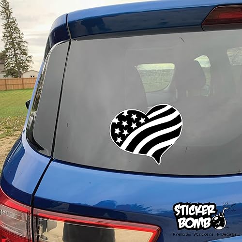 Miniatura 4 de Calcomanía de corazón de la bandera estadounidense de Estados Unidos, calcomanía de Sticker Bomb Vinyl para automóvil, camión, computadora, en