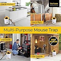 Vista 4 de Bucket Lid Mouse Trap, Mouse Trap Bucket - Mouse Traps Indoor for Home - Auto Reset, Multi Catch, Reusable 5 Gallon Bucket Lid Rat Traps Indoor