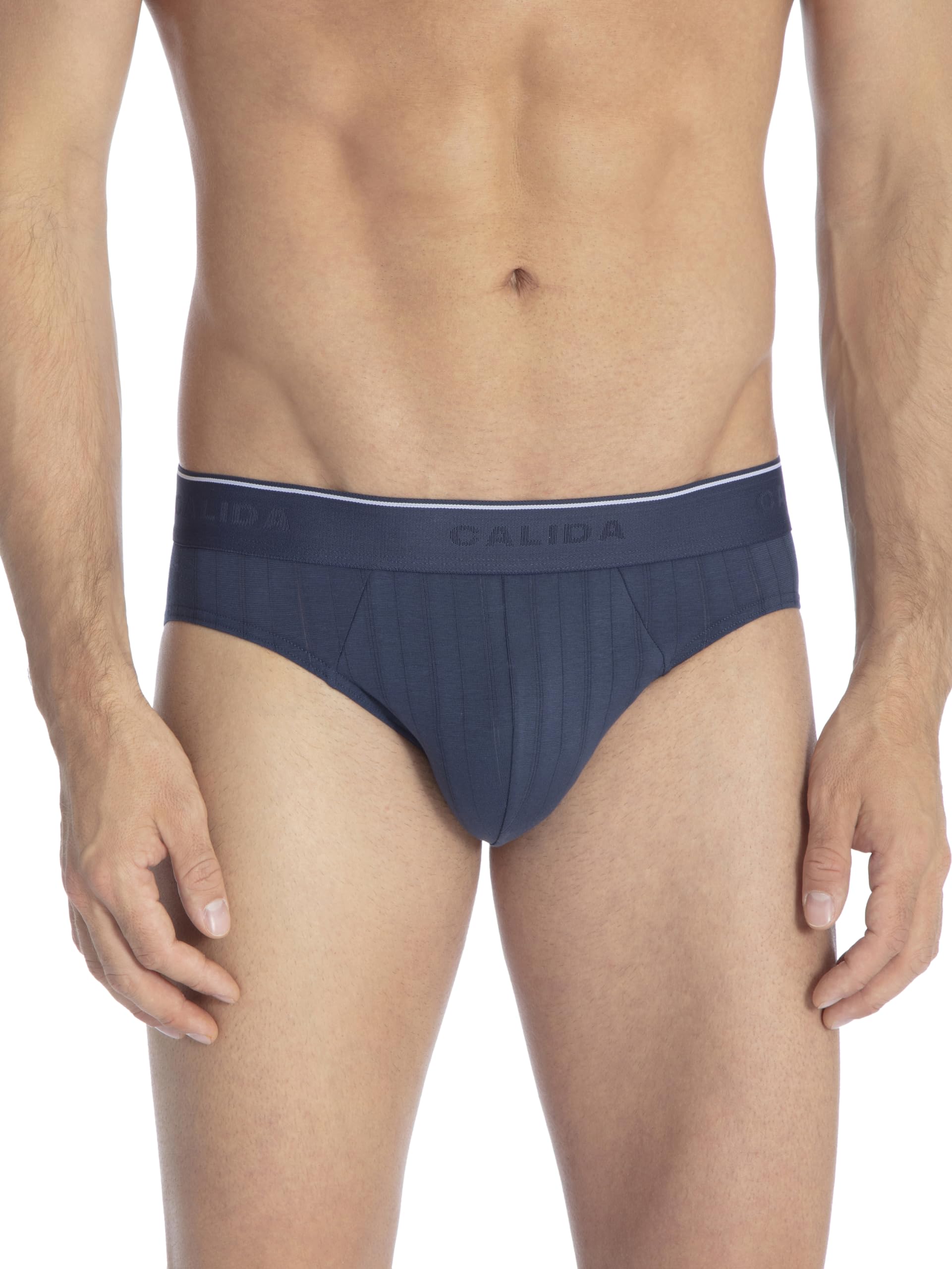 CALIDA Men's Pure & Style Mini Briefs Elastic Waistband Functional Underwear, Indigo mood, 56