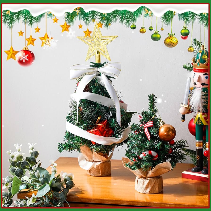 * mini christmas tree ୨୧ * 小さなクリスマスツリー Amazon.com: HOYECHI 24
