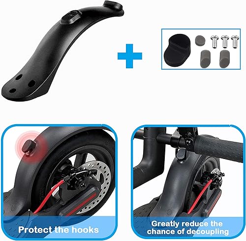 Miniatura 5 de Guardabarros trasero para scooter eléctrico compatible con Xiaomi 1S M365 Pro, guardabarros trasero para scooter eléctrico con luces traseras, pieza