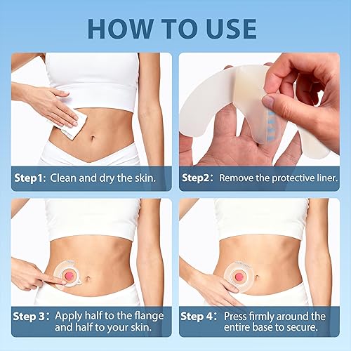Miniatura 5 de 50 PCS Elastic Ostomy Barrier Strips, Medical Hydrocolloid Colostomy Supplies, Skin Adhesive Ostomy Barrier Strips for Colostomy Bags, Latex Free