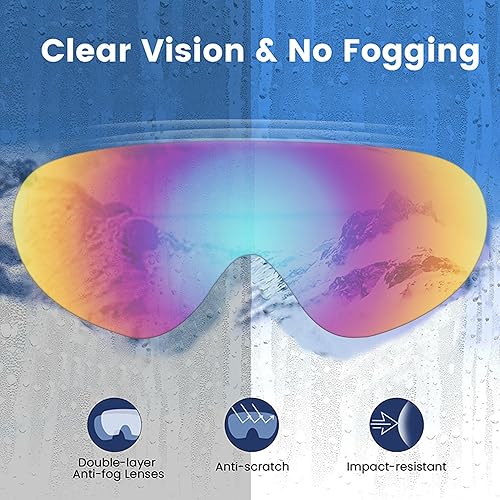 Miniatura 4 de Gafas de motocross ATV con resistencia al impacto, diadema ajustable para esquí, nieve y motocross