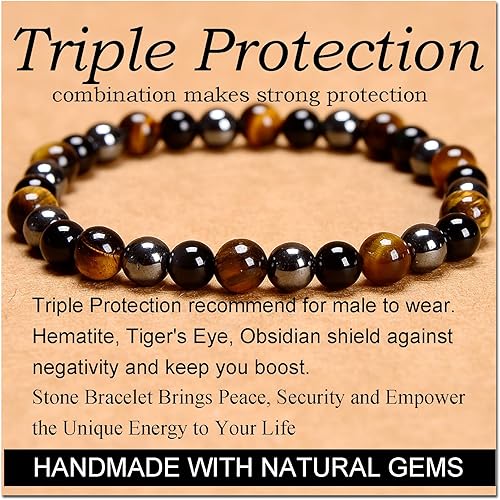 Vista 29 de MASSIVE BEADS Pulsera elástica de yoga hecha a mano con piedra natural, cristal curativo, energía, regalos para adultos unisex de 0.157 in, 0.236