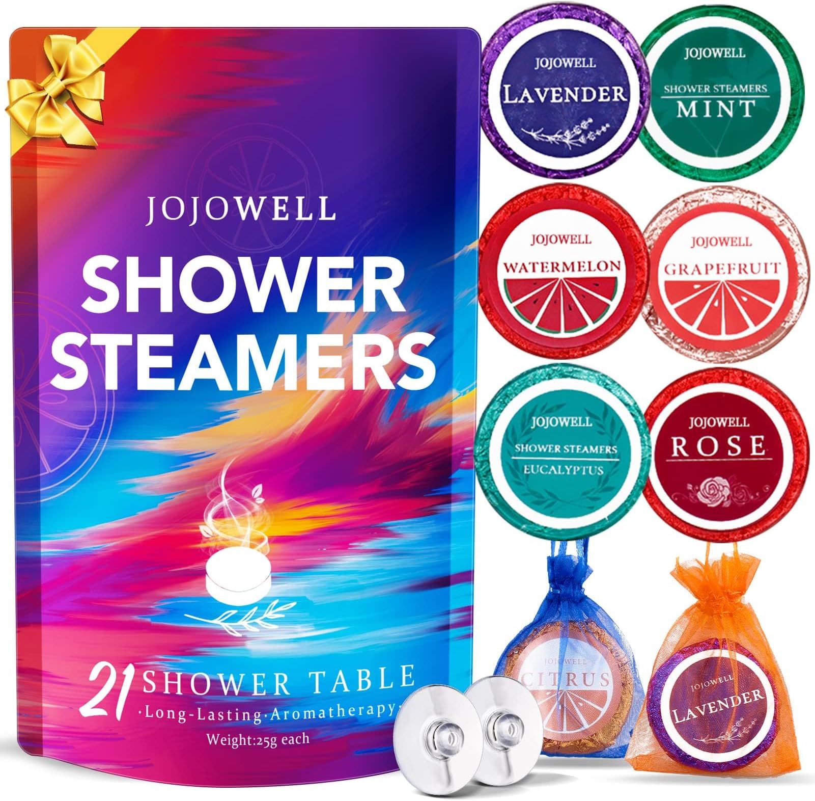 Shower Steamers Aromatherapy - 21Pcs Birthday Gifts for Women, Mothers Day Gifts for Mom Wife Grandma from Daughter Son, Self Care with Natural Essential Oils Relaxation Home SPA Gift Set