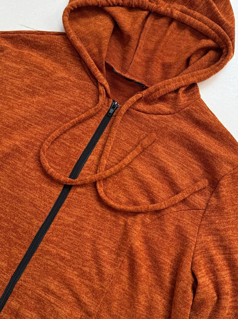 CHICME Womens 2 Piece Outfits Sweatsuit Zip Up Hoodie and Wide Leg Sweatpants Tracksuit Travel Workout Lounge Sets - Image 6