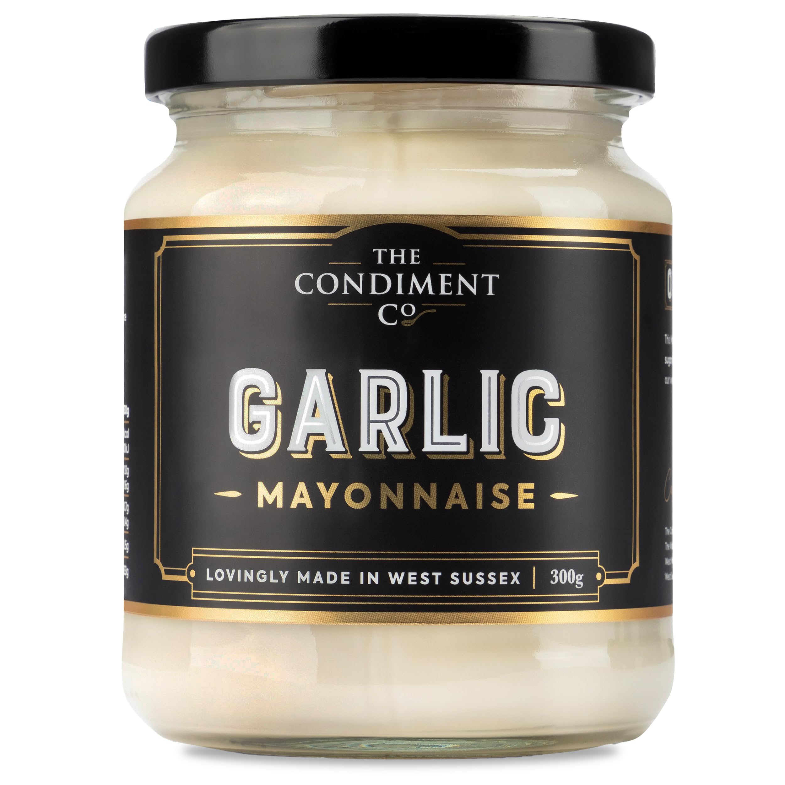 The Condiment Company Garlic Mayonnaise 300g, Rich & Creamy Garlic Mayo, Perfect for Dips, Sandwiches Or As a Burger Sauce