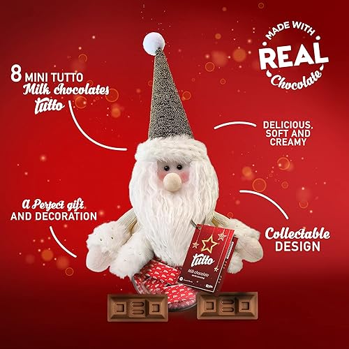 Miniatura 5 de Tutto Paquete de chocolate variado de Navidad  3 paquetes especiales  Incluye 3 recipientes de Navidad de Papá Noel, muñeco de nieve y reno rellenos