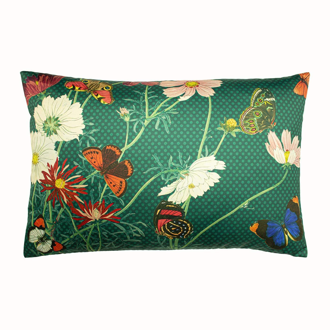 Paoletti Wild Fauna Feather Filled Cushion, Emerald, 40 x 60cm