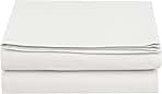 Luxury Flat Sheet on Amazon Elegant Comfort Wrinkle-Free 1500 Premier Hotel Quality 1-Piece Flat Sheet, King Size, White