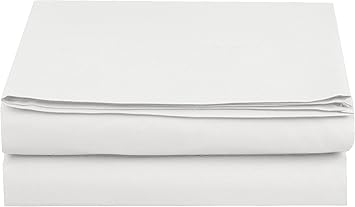 Luxury Flat Sheet on Amazon Elegant Comfort Wrinkle-Free 1500 Premier Hotel Quality 1-Piece Flat Sheet, King Size, White