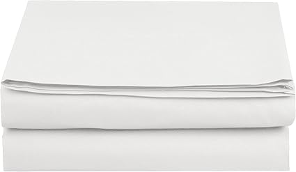 Luxury Flat Sheet on Amazon Elegant Comfort Wrinkle-Free 1500 Premier Hotel Quality 1-Piece Flat Sheet, King Size, White