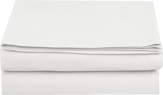 Luxury Flat Sheet on Amazon Elegant Comfort Wrinkle-Free 1500 Premier Hotel Quality 1-Piece Flat Sheet, King Size, White