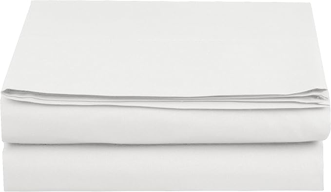 Luxury Flat Sheet on Amazon Elegant Comfort Wrinkle-Free 1500 Premier Hotel Quality 1-Piece Flat Sheet, King Size, White