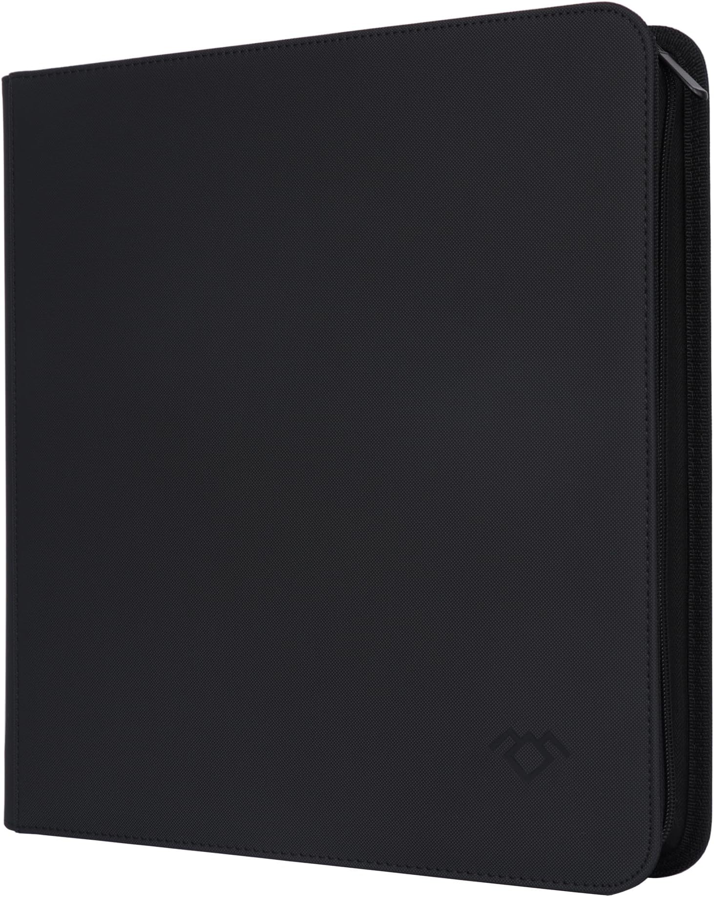 GrinOwl 12 Pocket Trading Card Binder, Fits 912 Trading Cards 900+ Pockets Ringless Trading Card Album Folder for TCG (Black), gr12912