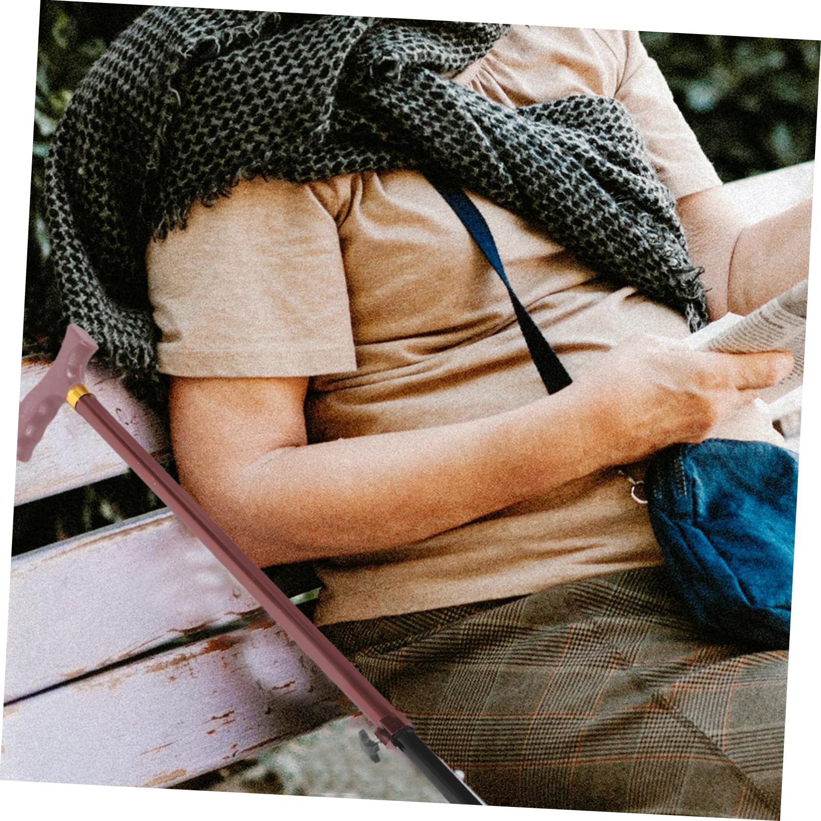 HAPINARY Durable Walking Stick Aluminum Alloy Crutches Ergonomic Design Nonslip Cane for Seniors Walking Pole for Stability