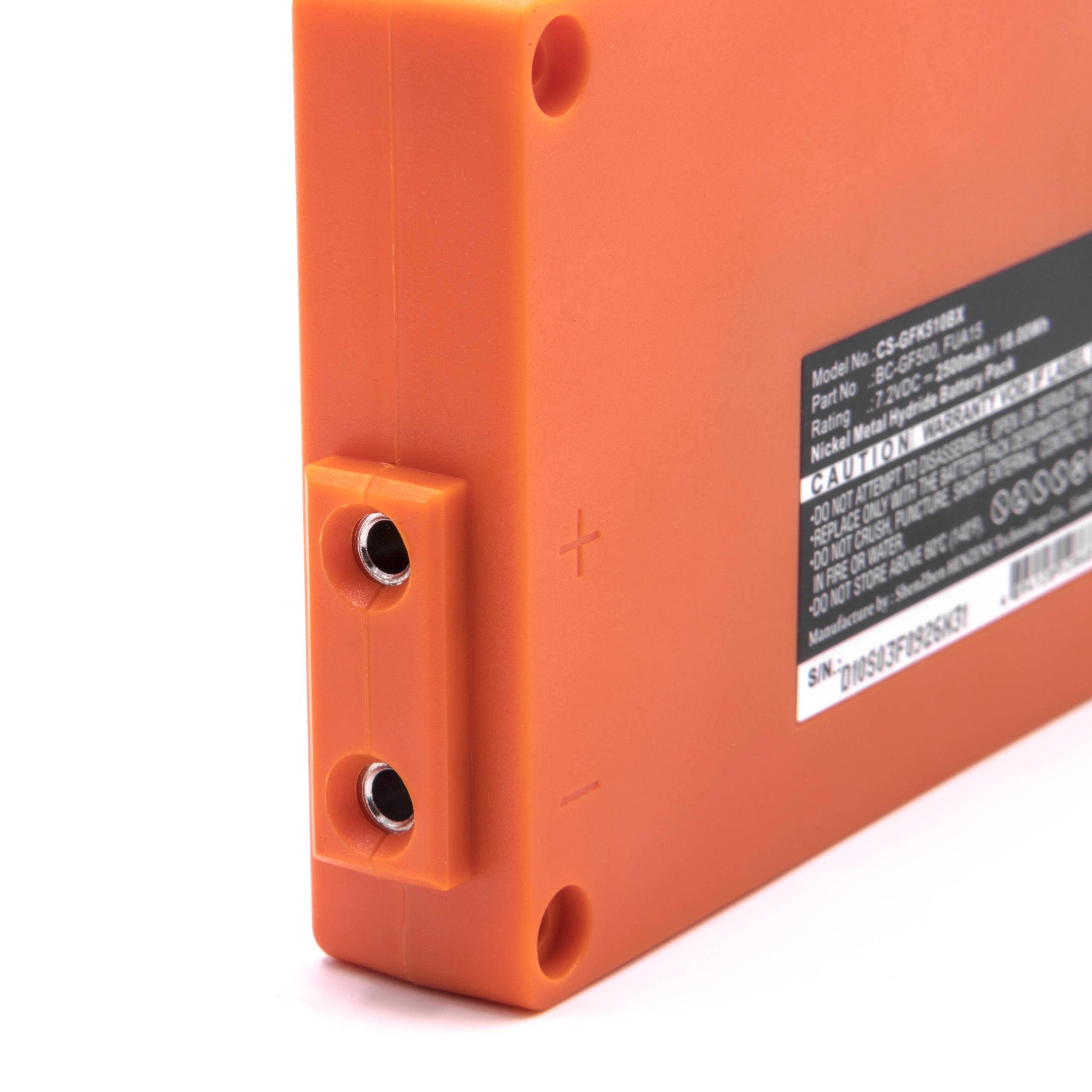 vhbw NiMH Batterie 2500mAh (7.2V) Orange pour télécommande pour Grue Remote Control Gross Funk GF500