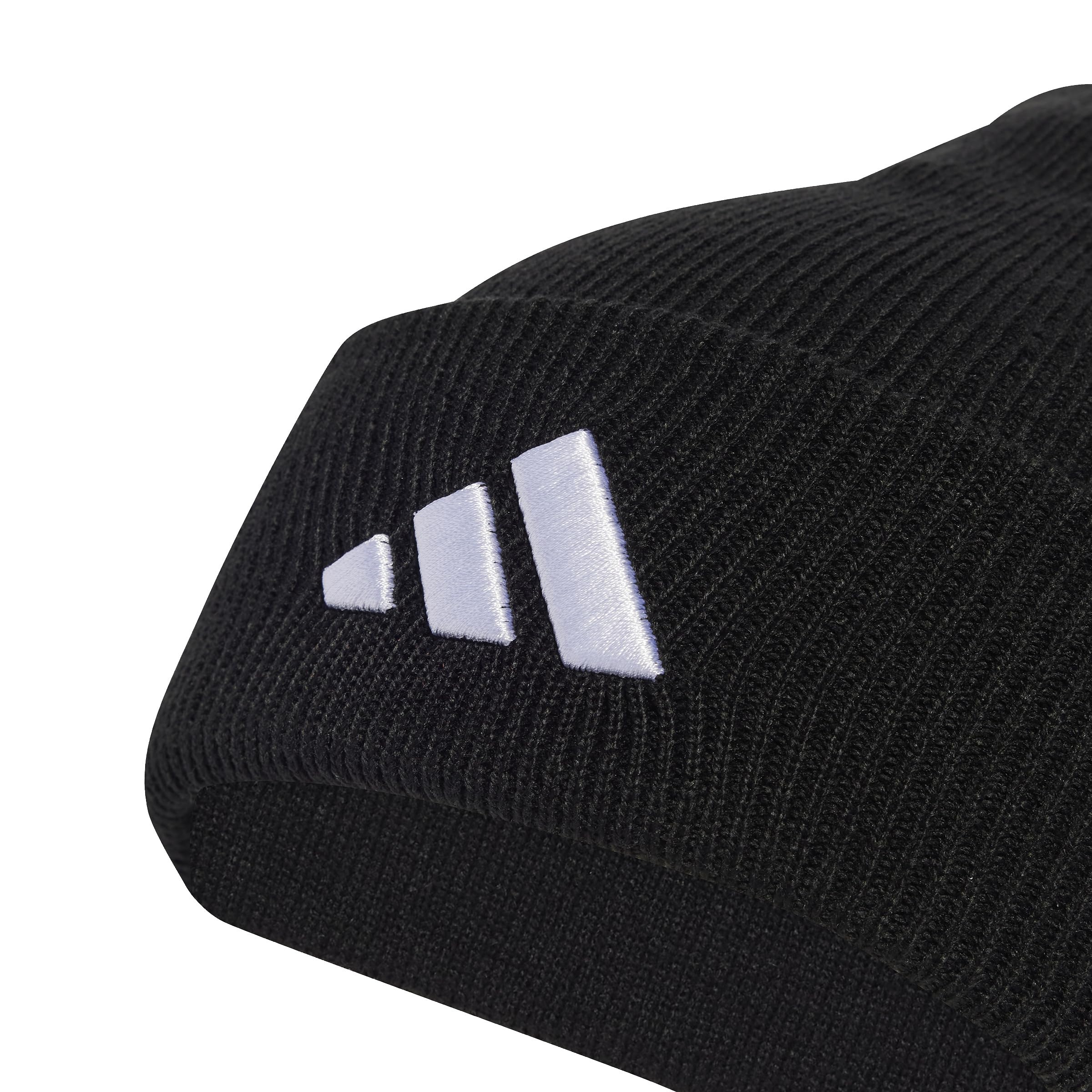 adidas Uniseks New Logo Beanie Cuff Hat, Black/White, XXS-XS