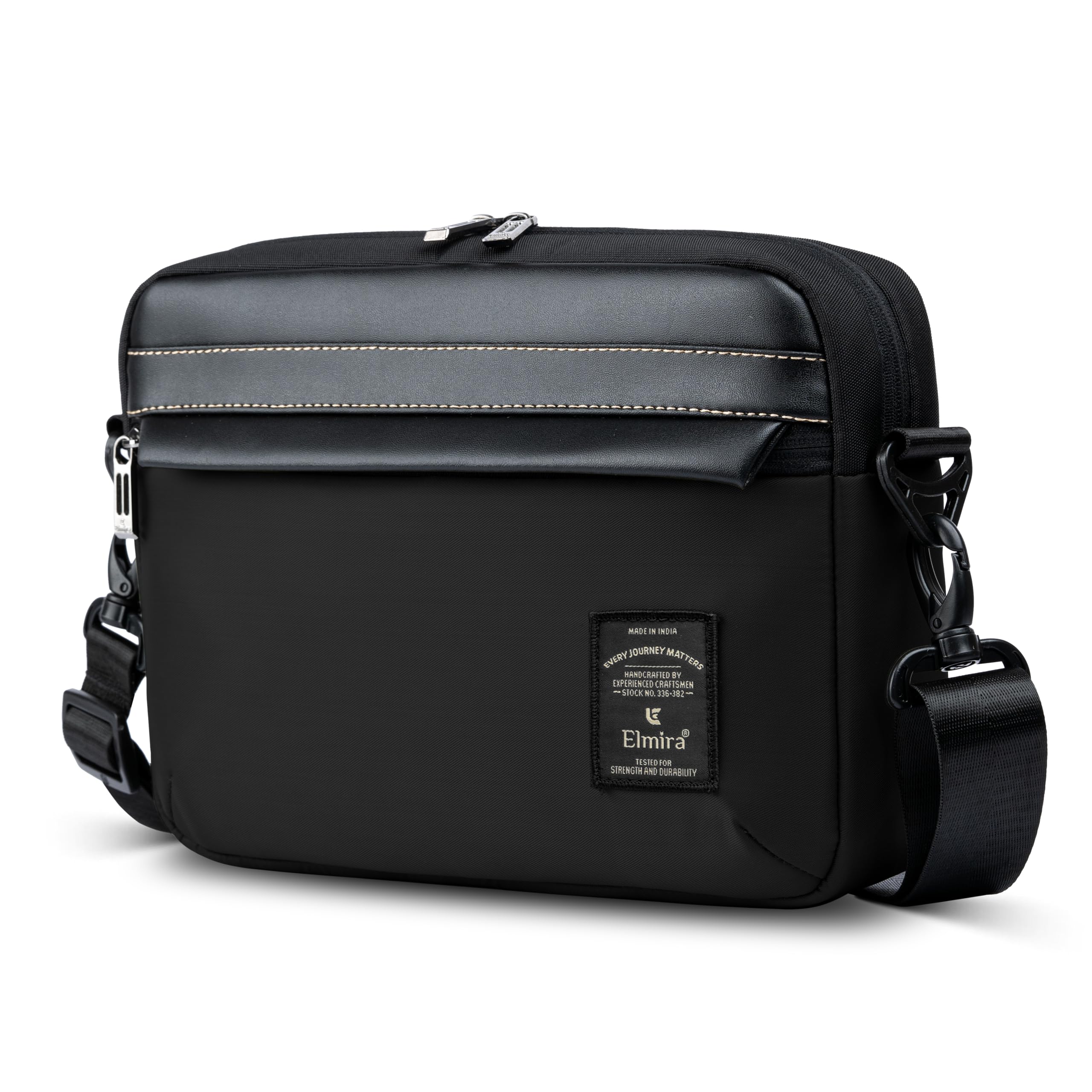 Sling Bag for Men & Women | Fits 11-Inch Tablet | Water-Resistant Crossbody Bag with Multiple Compartments – Ideal for Travel, Office, and Daily Use (black)