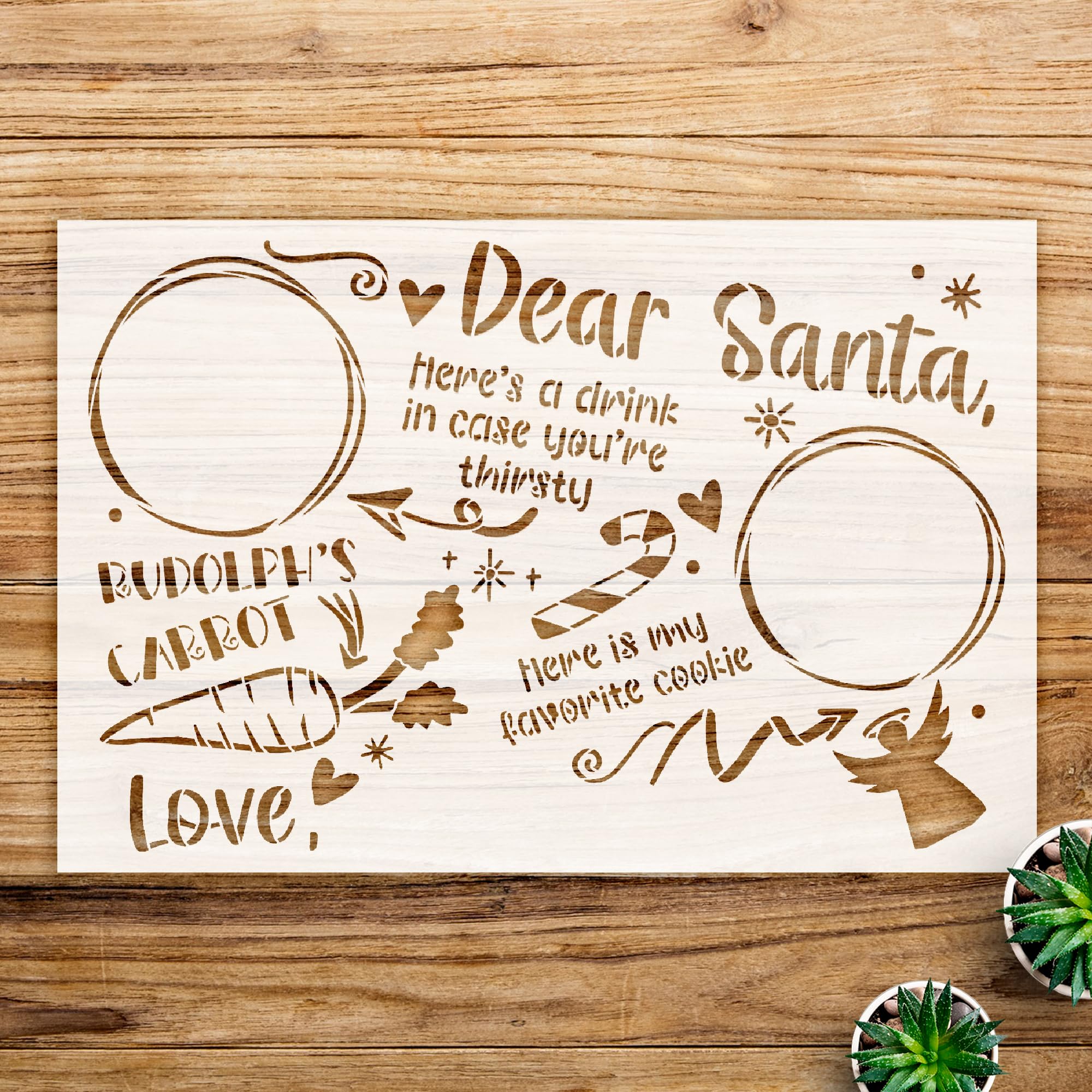 Angel Stencil Pattern for Serving Trays and Crafts, Reusable Mylar Template, Ideal for DIY Christmas Decor and Holiday Projects - Size A3 (16.5