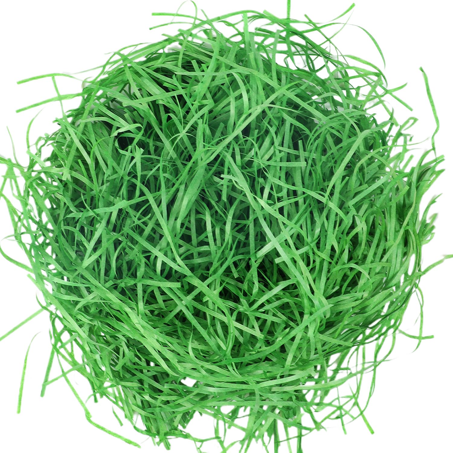 Photo 1 of  Christmas Green Shredded Paper, Grass Basket Filler for Gift Box Crinkle Raffia Paper for Packaging Easter Decoration