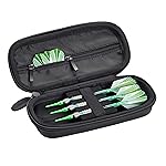 Casemaster Warden 3 Dart Case, Holds Extra Accessories, Shafts and Flights, Compatible with Steel Tip and Soft Tip Darts, Impact & Water Resistant TacTech Shell, Black Zipper